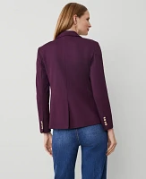 Ann Taylor The Hutton Blazer Ponte Purple Moon Women's