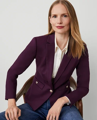 Ann Taylor The Hutton Blazer Ponte Purple Moon Women's