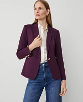 Ann Taylor The Hutton Blazer Ponte Purple Moon Women's