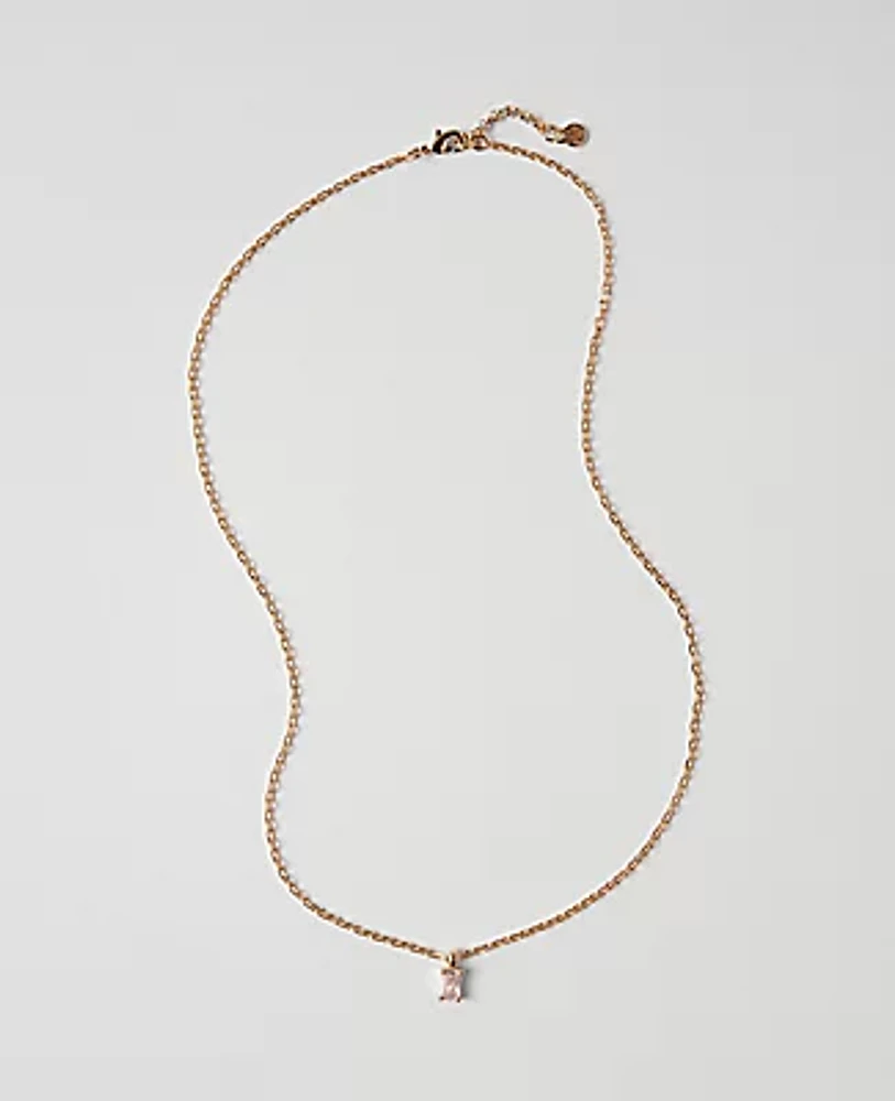 Ann Taylor Demi Fine Crystal Embedded Pendant Necklace