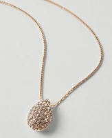 Ann Taylor Pave Teardrop Pendant Necklace Women's