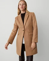 Ann Taylor Petite Chesterfield Coat Perfect Camel Women's