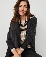 Ann Taylor Duster Sweater Grey Multi Women's