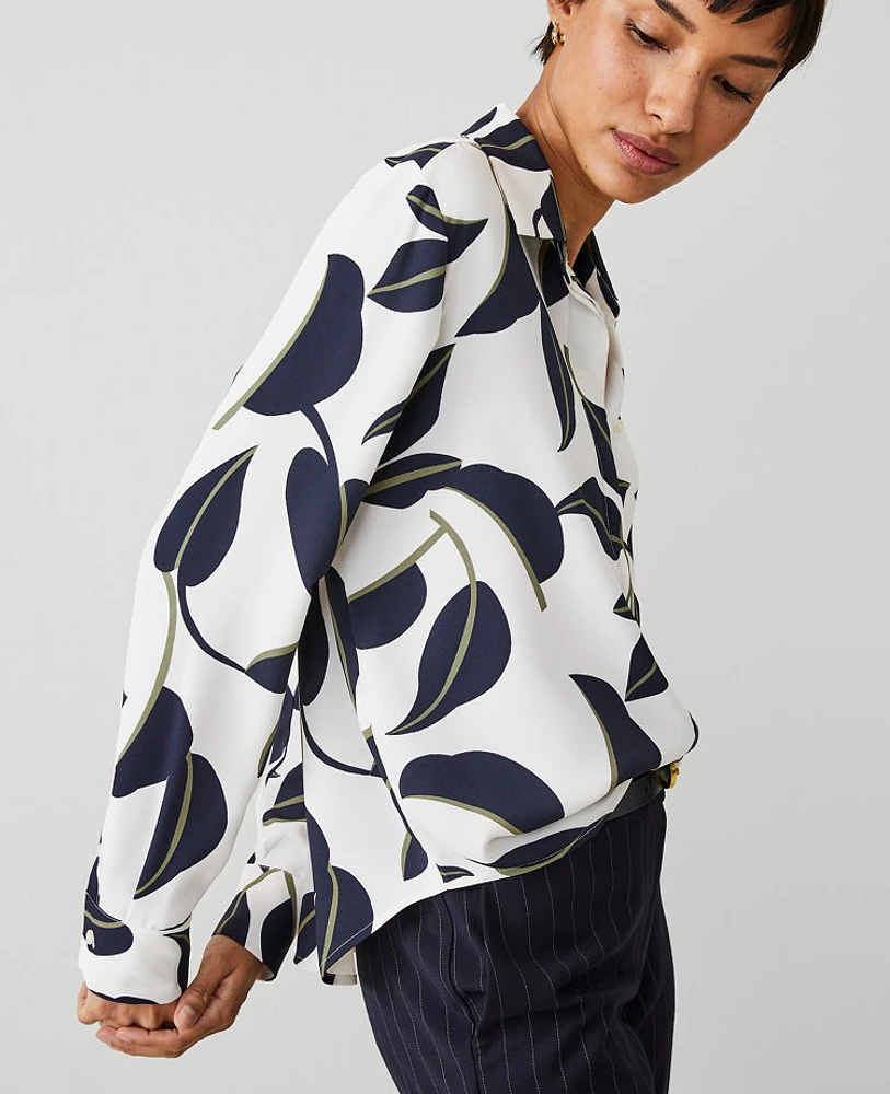 Ann Taylor Leaves Essential Shirt Winter White Women's