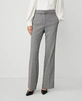 Ann Taylor Petite Houndstooth Belted Boot Pant Black Women's