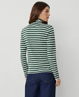 Ann Taylor Petite Weekend Collection Striped Turtleneck Top Women's