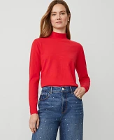 Ann Taylor Petite Essential Mock Neck Sweater Women's