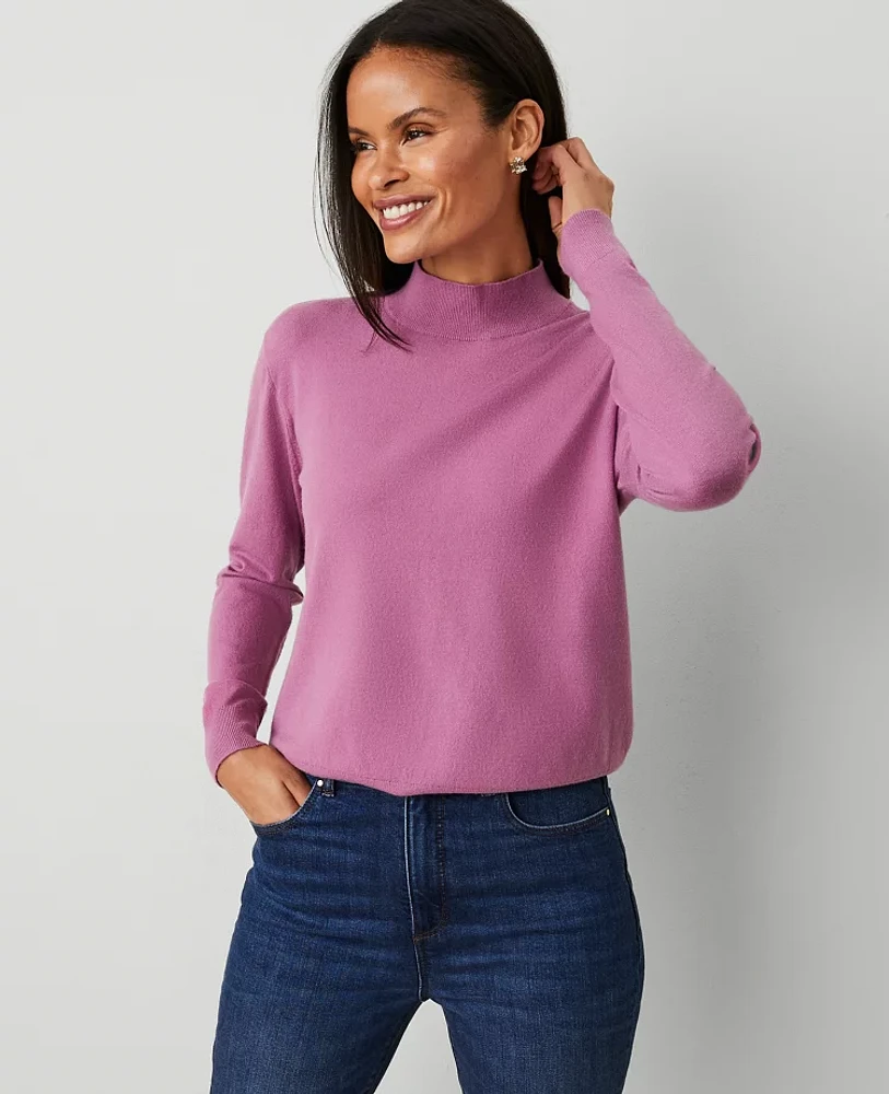 Ann Taylor Petite Essential Mock Neck Sweater Women's