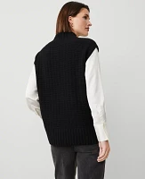 Ann Taylor Cashmere Geo Stitch Vest Women's