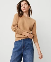 Ann Taylor Cashmere Crew Neck Saddle Shoulder Sweater Women's