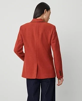 Ann Taylor The Petite Greenwich Blazer Basketweave Fresh Clay Women's