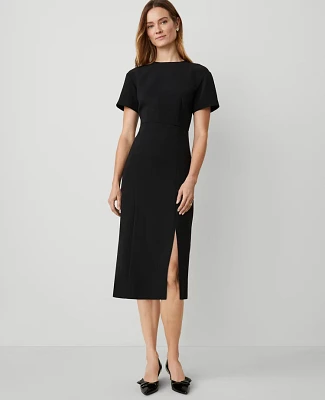 Ann Taylor Petite Dropped Sleeve Sheath Dress Black Women's