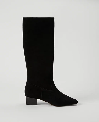 Ann Taylor Tapered Heel Suede Boot Women's