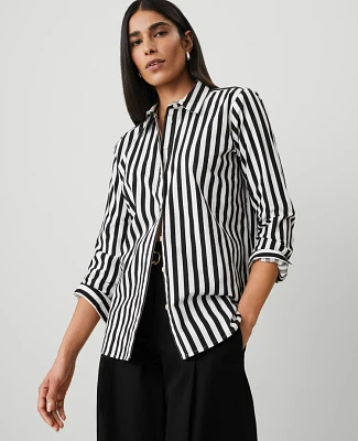 Ann Taylor Striped Relaxed Perfect Shirt Women's