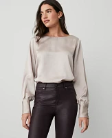 Ann Taylor Petite Crew Neck Blouse Women's