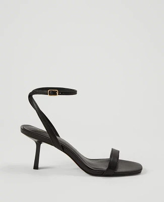 Ann Taylor Stiletto Ankle Strap Leather Sandal Women's