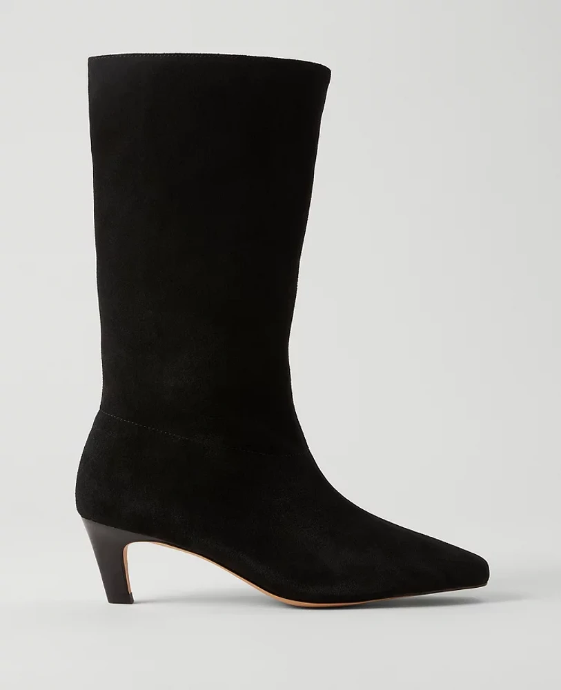 Ann Taylor Suede Nip Toe Bootie Women's