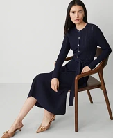 Ann Taylor Ribbed Henley Dress Night Sky Women's