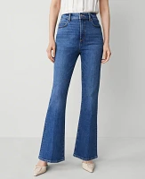 Ann Taylor The Flare Jean Luxe Medium Wash Women's