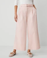 Ann Taylor Weekend Collection Belted Wide-Leg Ankle Pant Women's