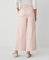 Ann Taylor Weekend Collection Belted Wide-Leg Ankle Pant Women's