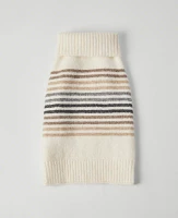 Ann Taylor Striped Dog Sweater Winter White Women's