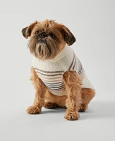 Ann Taylor Striped Dog Sweater Winter White Women's