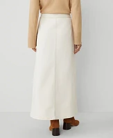 Ann Taylor Petite Denim Wrap Maxi Skirt Ivory Women's