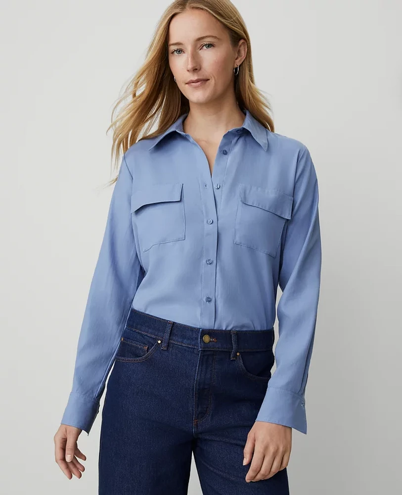 Ann Taylor Pocket Shirt Women's