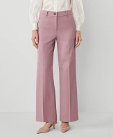 Ann Taylor The Petite Perfect Wide-Leg Pant Flannel Orchid Rose Melange Women's