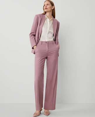 Ann Taylor The Petite Perfect Wide-Leg Pant Flannel Orchid Rose Melange Women's