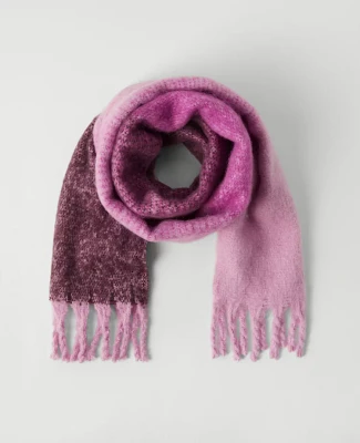 Ann Taylor Ombré Fuzzy Scarf Purple Monarch Women's