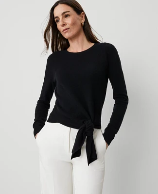 Ann Taylor Cashmere Tie-Waist Sweater Women's