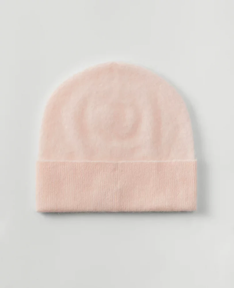 Ann Taylor Brushed Cashmere Hat Pearl Pink Women's