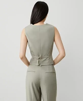 Ann Taylor The Tailored Button Pocket Vest Seagrass Women's