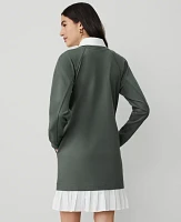 Ann Taylor Ponte Sweatshirt Mini Dress Dried Cilantro Women's