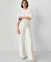 Ann Taylor The Petite Perfect Wide-Leg Pant Winter White Women's