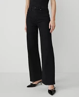 Ann Taylor The Perfect Wide-Leg Jean Classic Black Wash Women's