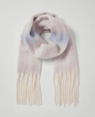 Ann Taylor Ombre Fuzzy Scarf Autumn Rose Women's