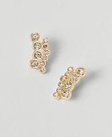 Ann Taylor Crystal Cluster Stud Earrings Goldtone Women's