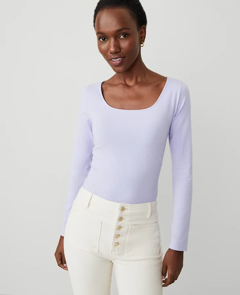 Ann Taylor Square Neck Top Women's