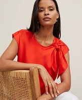 Ann Taylor Asymmetric Tie Top Women's