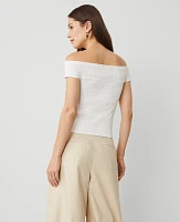 Ann Taylor Smocked Off-The-Shoulder Top Women's