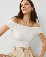 Ann Taylor Smocked Off-The-Shoulder Top Women's