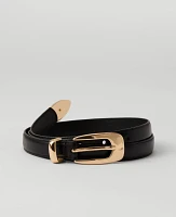 Ann Taylor Metal Tipped Leather Belt Women's