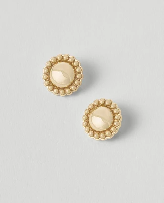 Ann Taylor Metal Studded Stud Earrings Goldtone Women's