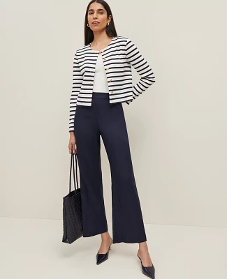 Ann Taylor The Flare Ankle Pant Linen Blend Women's