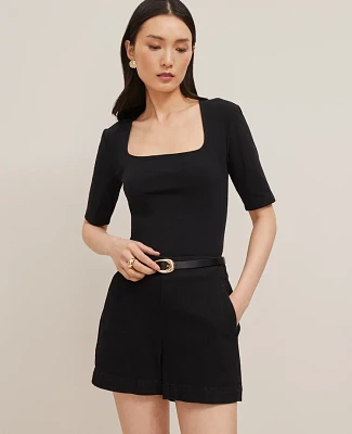 Ann Taylor Angled Square Neck Top Women's