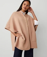 Ann Taylor Button Mock Neck Poncho Women's