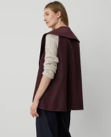 Ann Taylor Draped Poncho Vest Plum Rose Women's